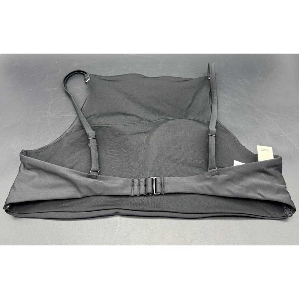Aerie High Neck Bikini Top Black Womens Size M Adjustable Straps NWT - Picture 3 of 6